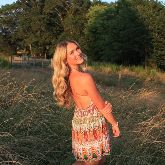 🦋 BLOGGERS FAVORITE 🦋 ZARA MULTICOLOURED SHORT EMBROIDERED DRESS SIZE S - Picture 9 of 16